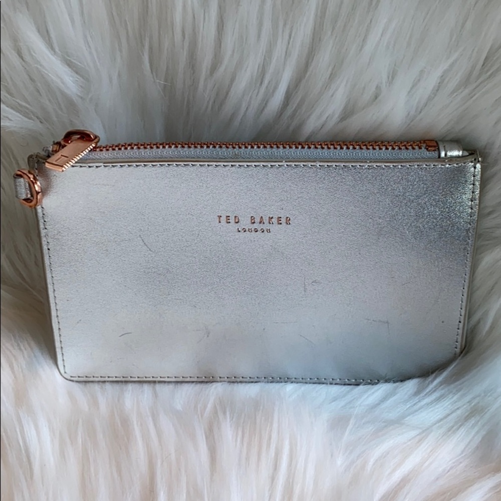 TED BAKER Ingaah Clutch Case Pouch Bag Metallic